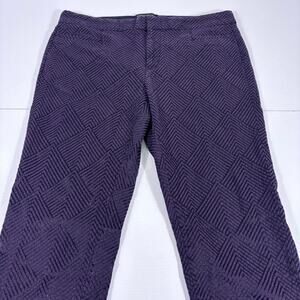 Last Chance!! Banana Republic Purple Geometric Textured Pants Size 6 0657
